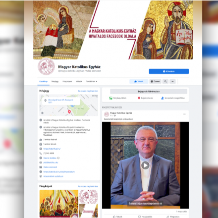 Elindult a Magyar Katolikus Egyház Facebook-oldala