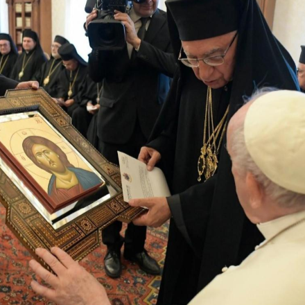 Ne feledkezzünk el Szíria drámájáról - A melkita görögkatolikus egyház püspökeit fogadta Ferenc pápa
