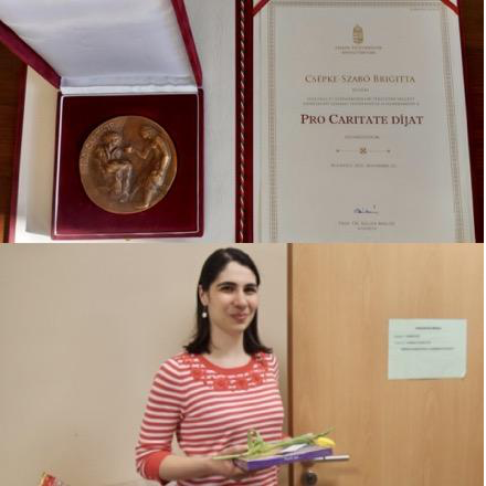 Pro Caritate díjat kapott Csépke-Szabó Brigitta a Szent Miklós Görögkatolikus Roma Szakkollégium dolgozója
