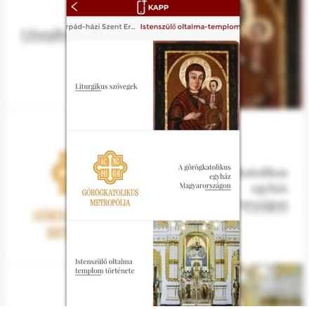 Hasznos görögkatolikus tartalmakkal tölthető le a KAPP, a katolikus egyház mobilapplikációja
